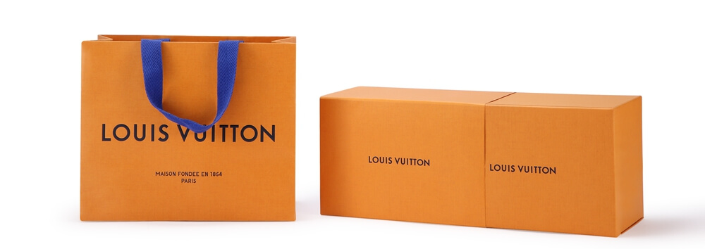 Classic Famous Louis Vuitton Orange Product Box Packaging with a